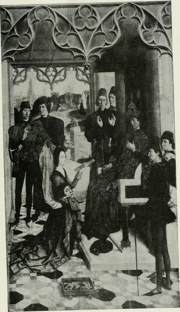 An illustration from The University Prints. Student series D. Art of the Netherlands and Germany; five hundred reproductions illustrating the Flemish, Dutch, and German schools of painting, from the early fifteenth to the eighteenth century; German sculpture from the eleventh to the seventeenth century, 1907, leaf 48