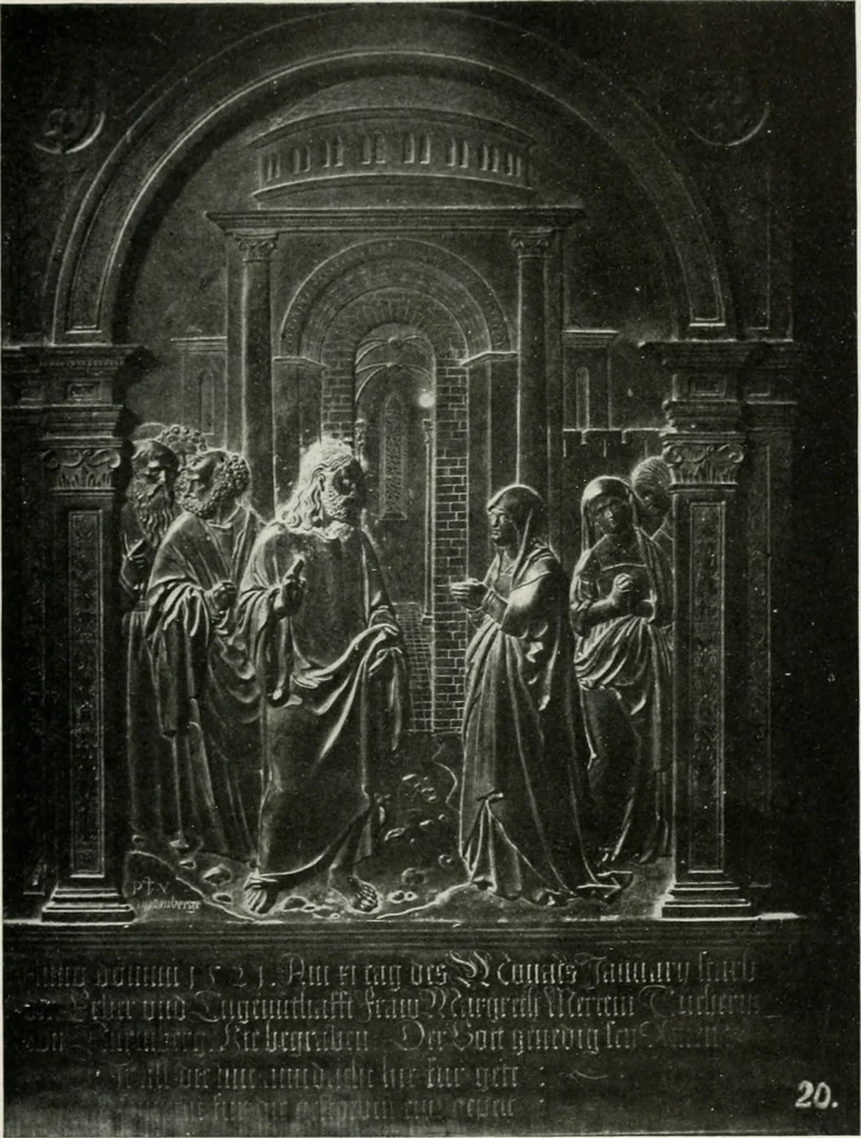 An illustration from The University Prints. Student series D. Art of the Netherlands and Germany; five hundred reproductions illustrating the Flemish, Dutch, and German schools of painting, from the early fifteenth to the eighteenth century; German sculpture from the eleventh to the seventeenth century, 1907, leaf 510