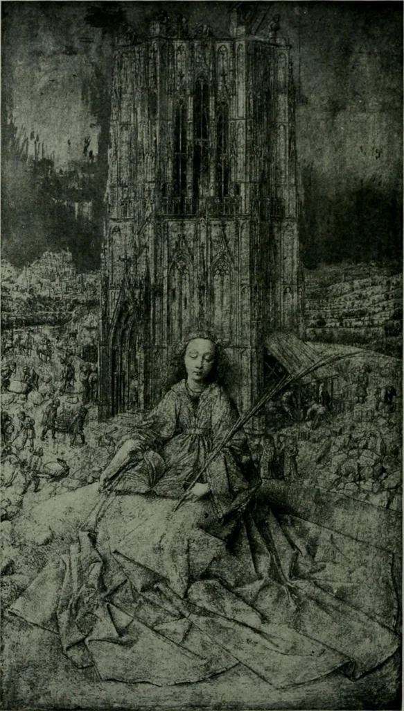 An illustration from The University Prints. Student series D. Art of the Netherlands and Germany; five hundred reproductions illustrating the Flemish, Dutch, and German schools of painting, from the early fifteenth to the eighteenth century; German sculpture from the eleventh to the seventeenth century, 1907, leaf 29