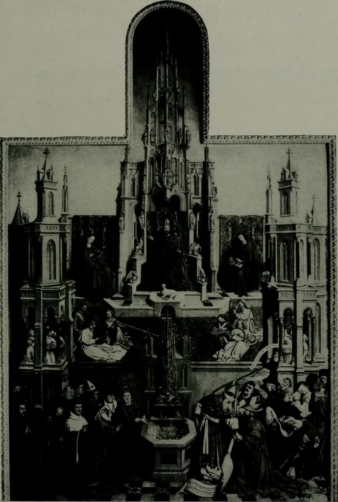 An illustration from The University Prints. Student series D. Art of the Netherlands and Germany; five hundred reproductions illustrating the Flemish, Dutch, and German schools of painting, from the early fifteenth to the eighteenth century; German sculpture from the eleventh to the seventeenth century, 1907, leaf 30