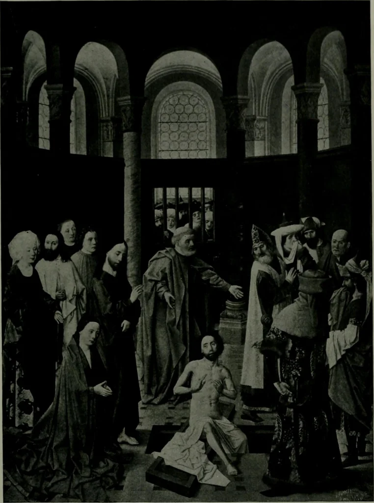 An illustration from The University Prints. Student series D. Art of the Netherlands and Germany; five hundred reproductions illustrating the Flemish, Dutch, and German schools of painting, from the early fifteenth to the eighteenth century; German sculpture from the eleventh to the seventeenth century, 1907, leaf 38