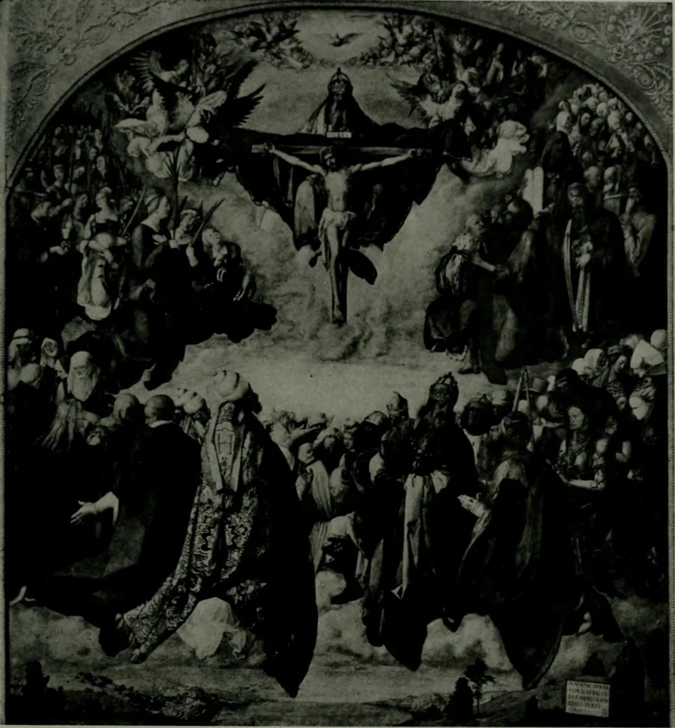 An illustration from The University Prints. Student series D. Art of the Netherlands and Germany; five hundred reproductions illustrating the Flemish, Dutch, and German schools of painting, from the early fifteenth to the eighteenth century; German sculpture from the eleventh to the seventeenth century, 1907, leaf 414