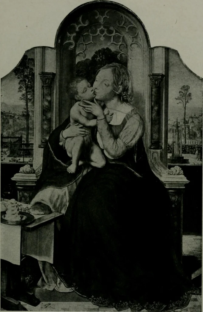 An illustration from The University Prints. Student series D. Art of the Netherlands and Germany; five hundred reproductions illustrating the Flemish, Dutch, and German schools of painting, from the early fifteenth to the eighteenth century; German sculpture from the eleventh to the seventeenth century, 1907, leaf 74