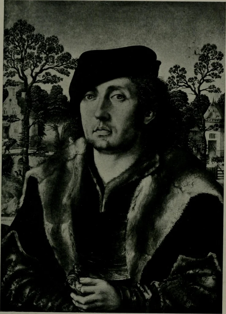 An illustration from The University Prints. Student series D. Art of the Netherlands and Germany; five hundred reproductions illustrating the Flemish, Dutch, and German schools of painting, from the early fifteenth to the eighteenth century; German sculpture from the eleventh to the seventeenth century, 1907, leaf 96