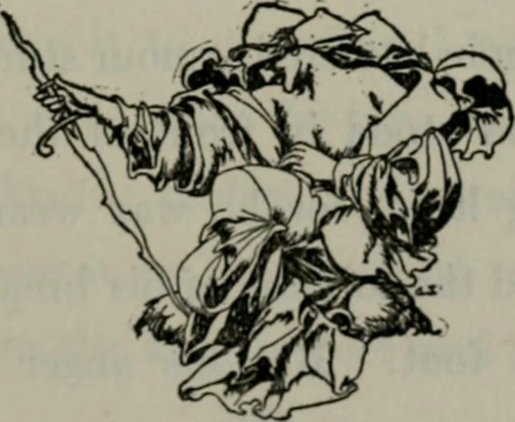 An illustration from The unknown quantity : a book of romance and some half-told tales, 1912, leaf 100