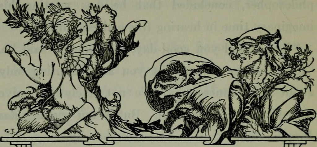 An illustration from The unknown quantity : a book of romance and some half-told tales, 1912, leaf 165