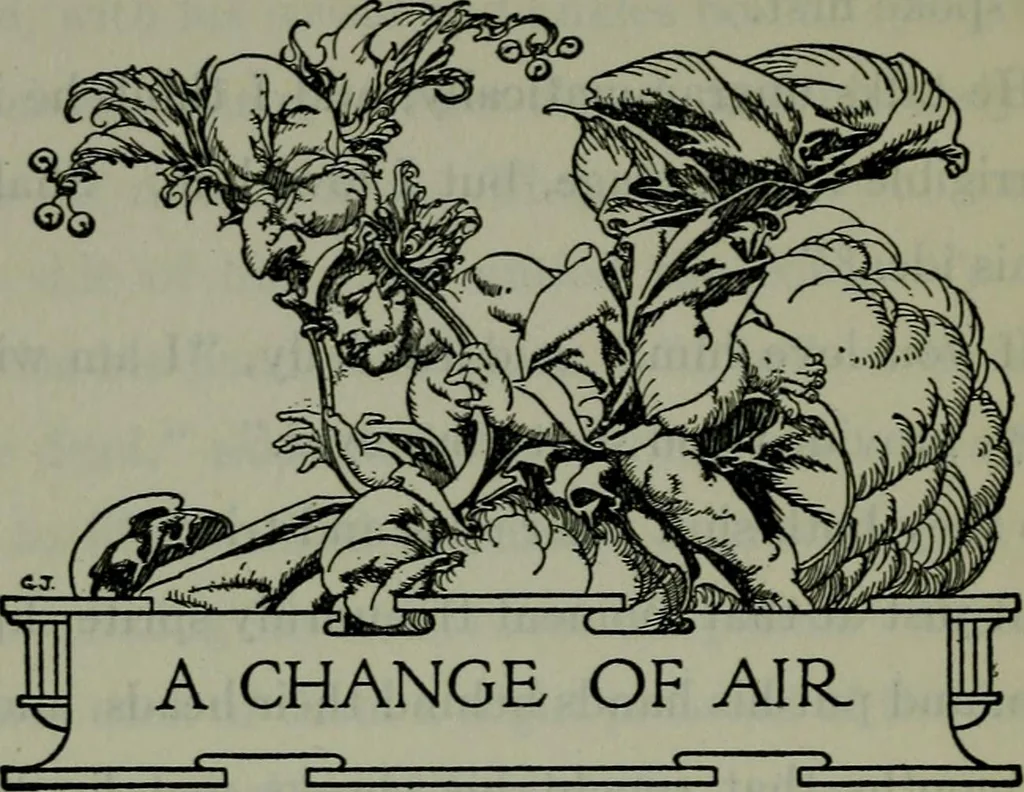An illustration from The unknown quantity : a book of romance and some half-told tales, 1912, leaf 177