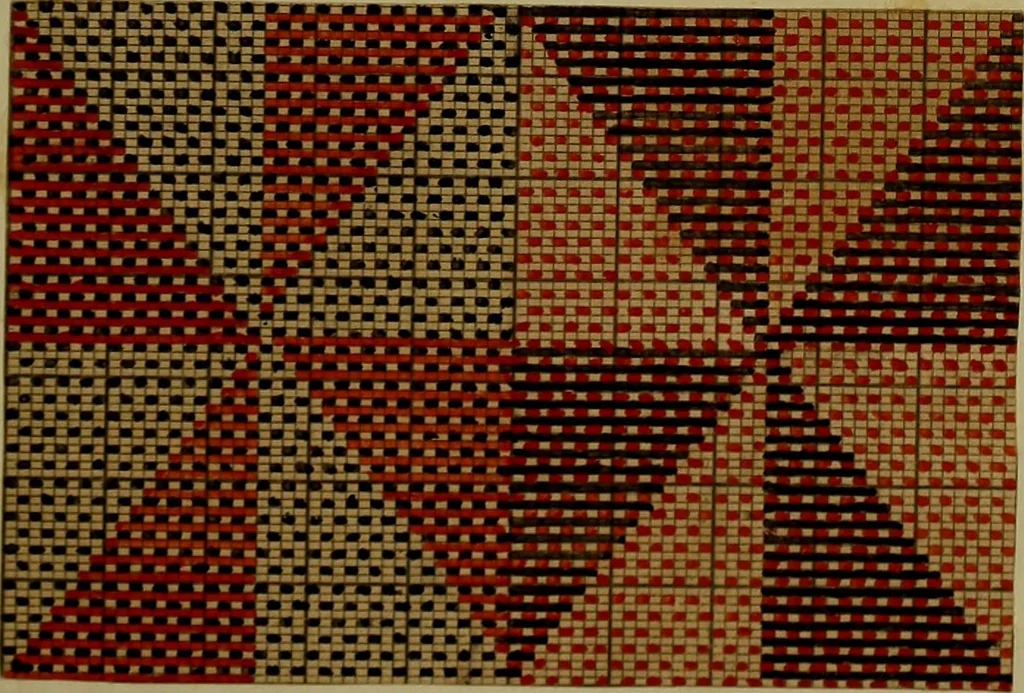 An illustration from [Un metier de fabrique, avec la dénomination des diverses objects nécessaires à la fabrication de l'étoffe, 1835, leaf 106