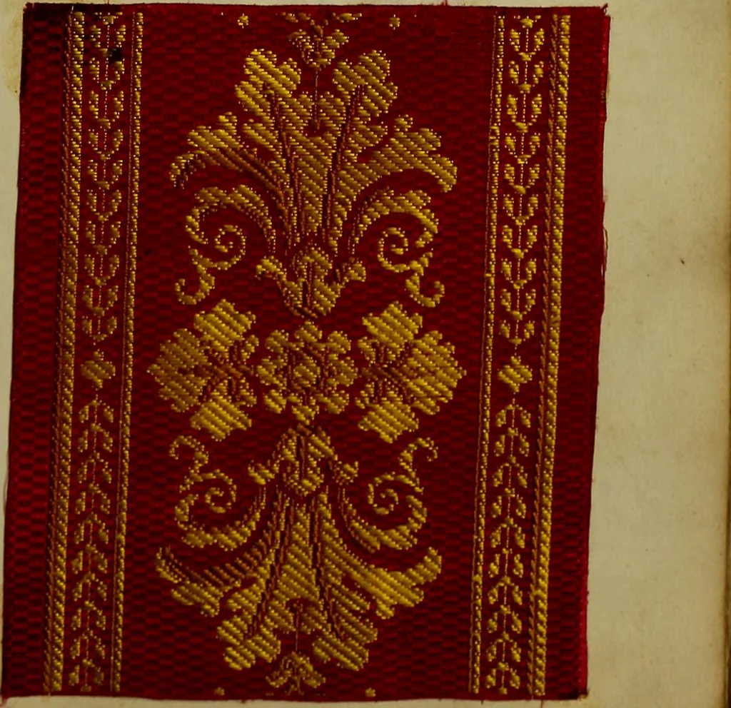 An illustration from [Un metier de fabrique, avec la dénomination des diverses objects nécessaires à la fabrication de l'étoffe, 1835, leaf 126