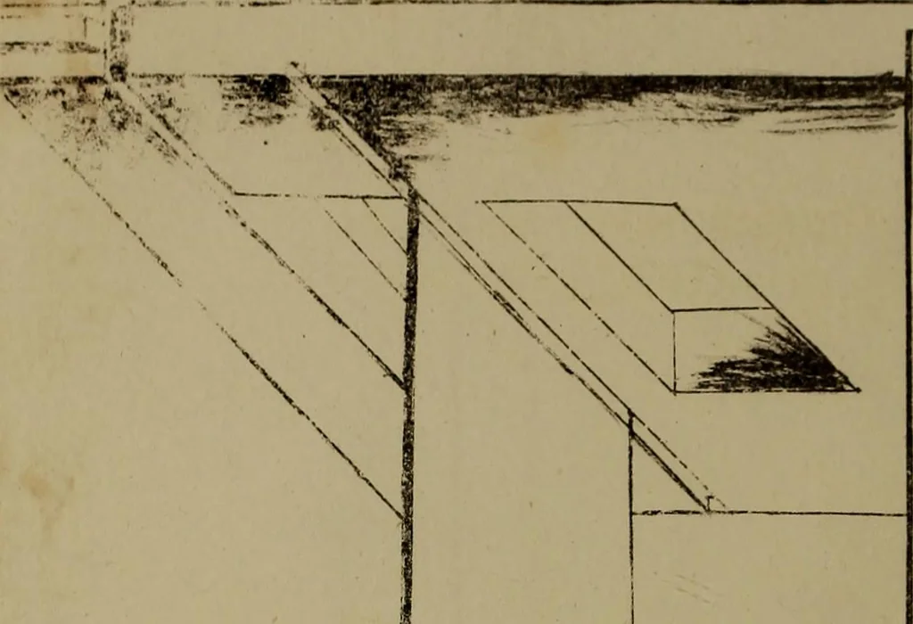 An illustration from [Un metier de fabrique, avec la dénomination des diverses objects nécessaires à la fabrication de l'étoffe, 1835, leaf 219