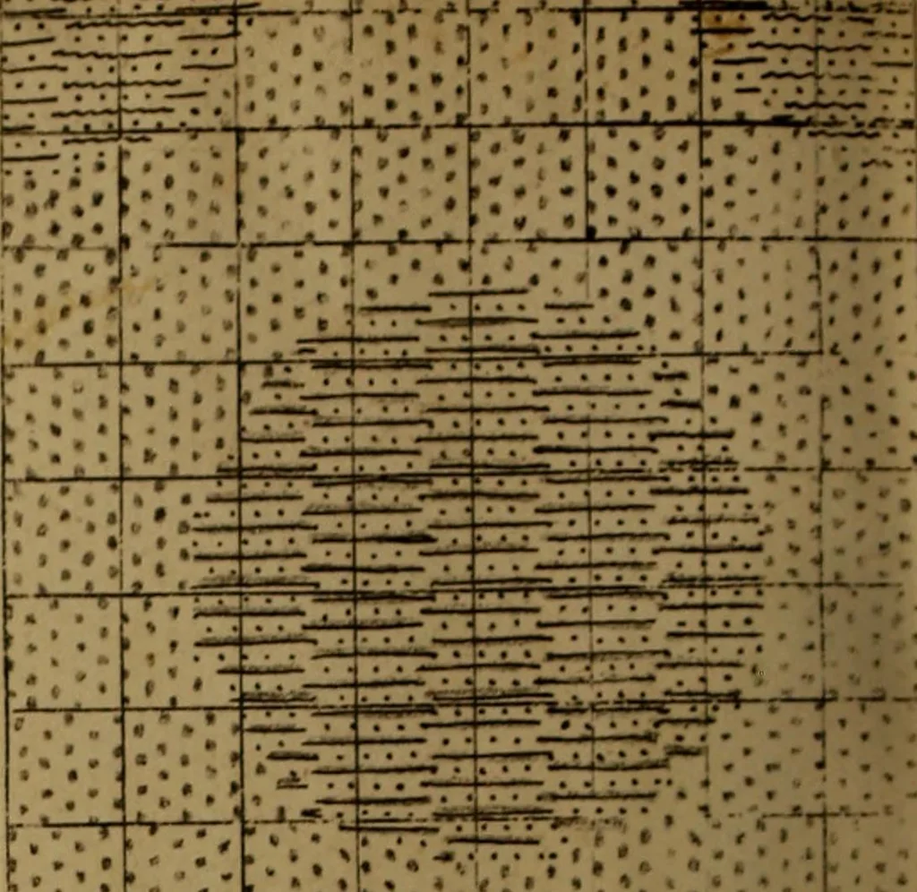 An illustration from [Un metier de fabrique, avec la dénomination des diverses objects nécessaires à la fabrication de l'étoffe, 1835, leaf 229