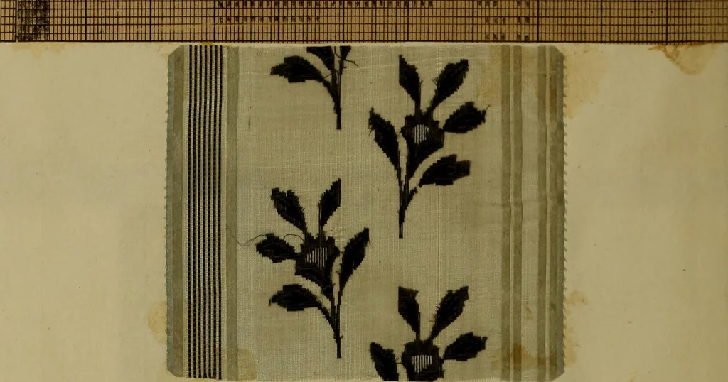 An illustration from [Un metier de fabrique, avec la dénomination des diverses objects nécessaires à la fabrication de l'étoffe, 1835, leaf 243