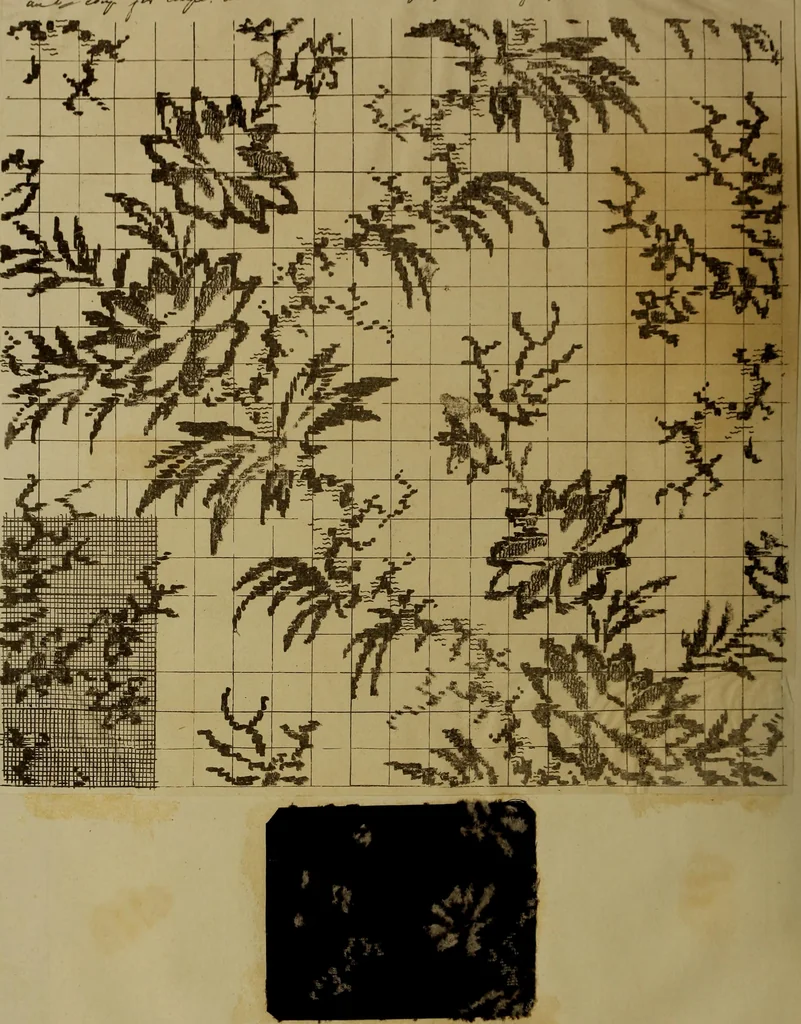 An illustration from [Un metier de fabrique, avec la dénomination des diverses objects nécessaires à la fabrication de l'étoffe, 1835, leaf 249