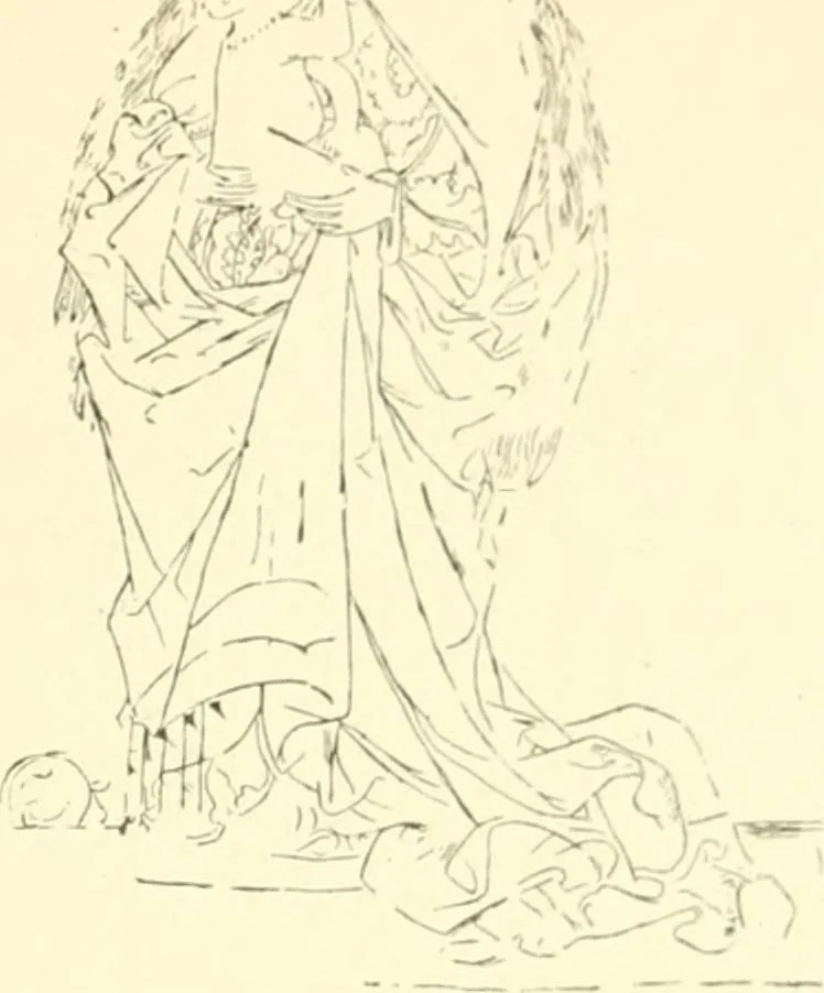 An illustration from Untersuchungen zur Geschichte der Wand- und Deckenmalerei in der Schweiz, vom 9. bis zum Anfang des 16. Jahrhunderts, 1906, leaf 192