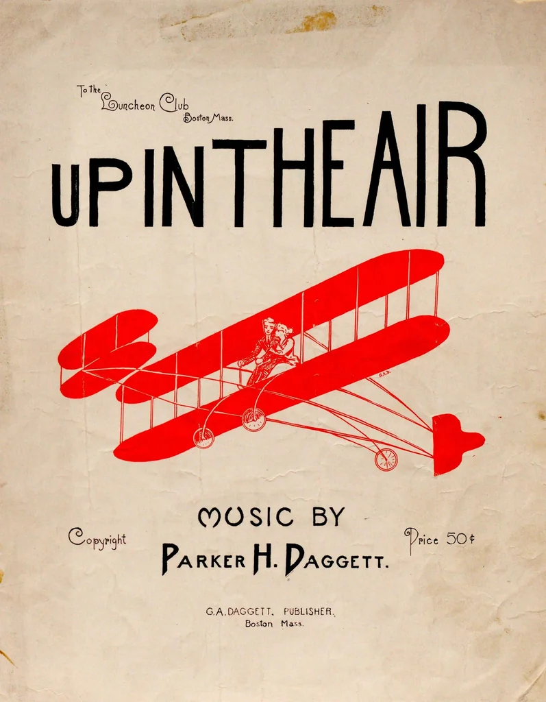 An illustration from Up in the air, 1910, leaf 1