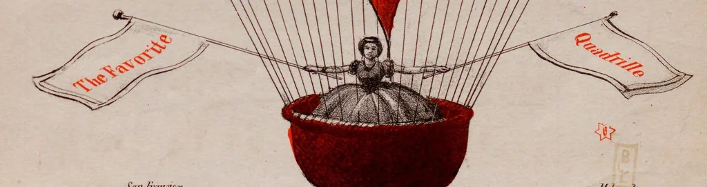 An illustration from Up in a balloon, 1869, leaf 1