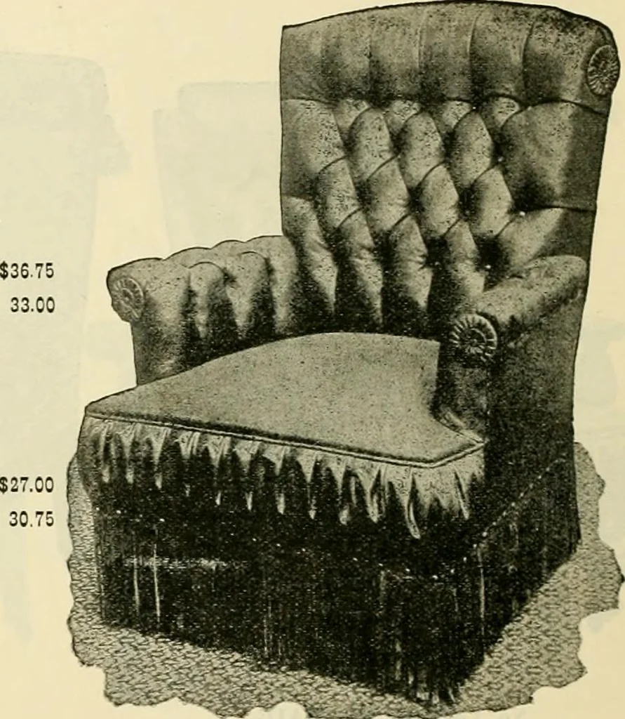 An illustration from Upholstered furniture for the parlor, hall, library, reception room, hotels, stores, club rooms, etc. / Streit and Schmit., 1897, leaf 15
