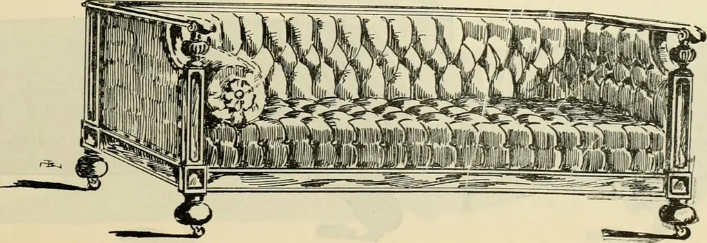 An illustration from Upholstered furniture for the parlor, hall, library, reception room, hotels, stores, club rooms, etc. / Streit and Schmit., 1897, leaf 22