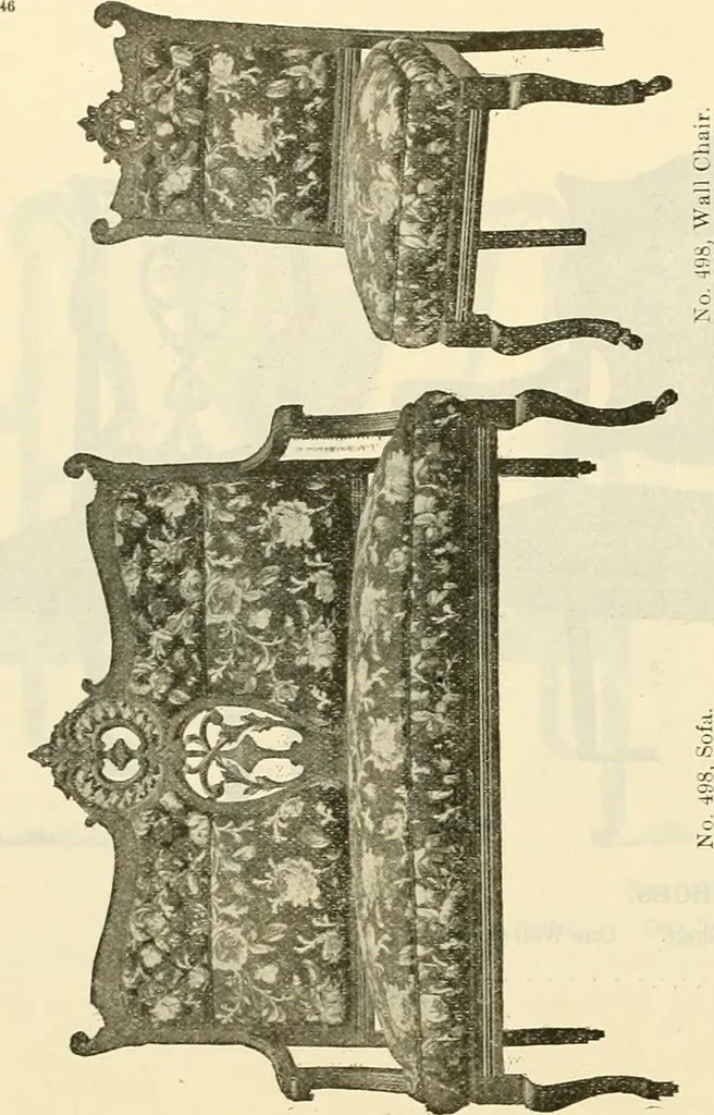 An illustration from Upholstered furniture for the parlor, hall, library, reception room, hotels, stores, club rooms, etc. / Streit and Schmit., 1897, leaf 47