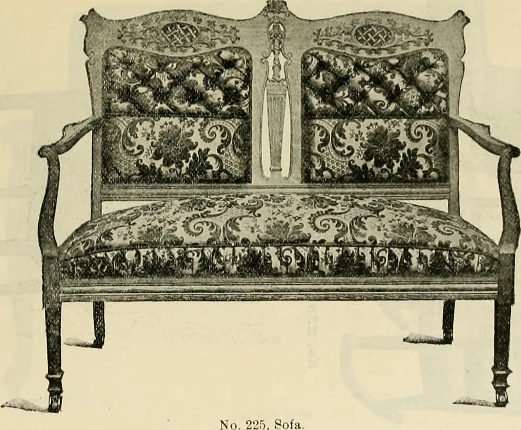 An illustration from Upholstered furniture for the parlor, hall, library, reception room, hotels, stores, club rooms, etc. / Streit and Schmit., 1897, leaf 48