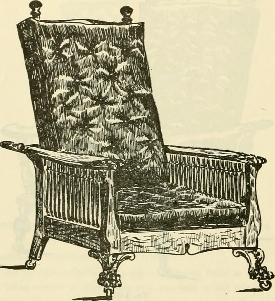 An illustration from Upholstered furniture for the parlor, hall, library, reception room, hotels, stores, club rooms, etc. / Streit and Schmit., 1897, leaf 5