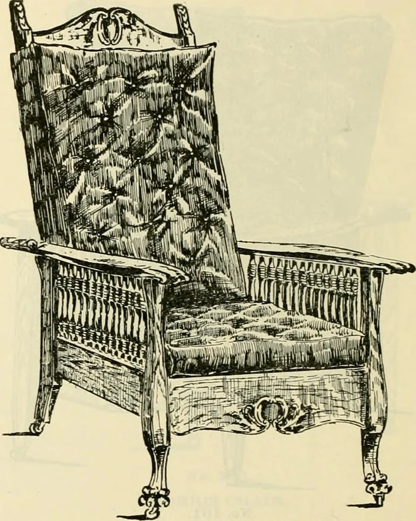 An illustration from Upholstered furniture for the parlor, hall, library, reception room, hotels, stores, club rooms, etc. / Streit and Schmit., 1897, leaf 5