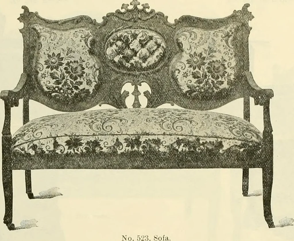 An illustration from Upholstered furniture for the parlor, hall, library, reception room, hotels, stores, club rooms, etc. / Streit and Schmit., 1897, leaf 53