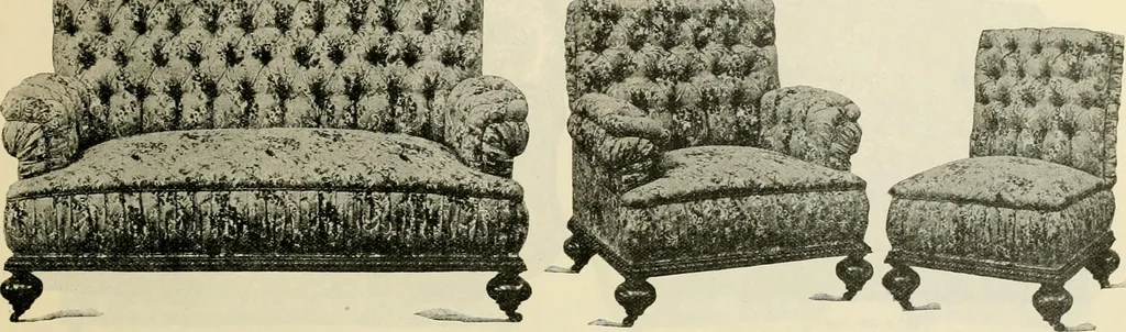 An illustration from Upholstered furniture for the parlor, hall, library, reception room, hotels, stores, club rooms, etc. / Streit and Schmit., 1897, leaf 56