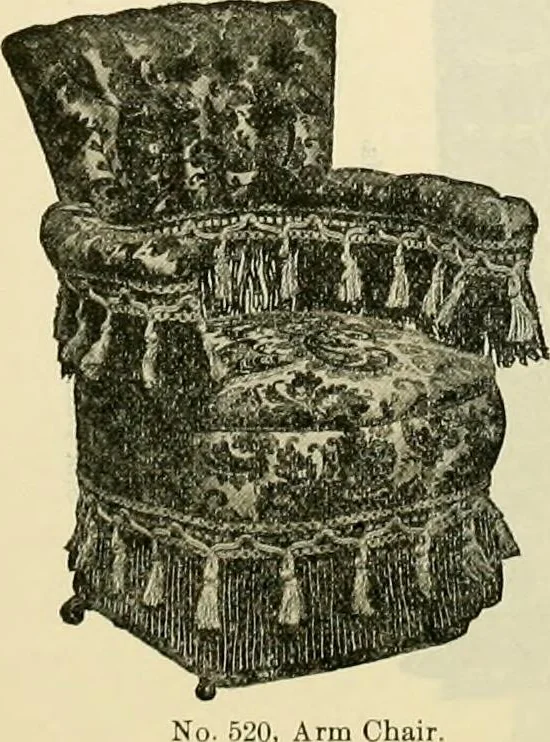 An illustration from Upholstered furniture for the parlor, hall, library, reception room, hotels, stores, club rooms, etc. / Streit and Schmit., 1897, leaf 59