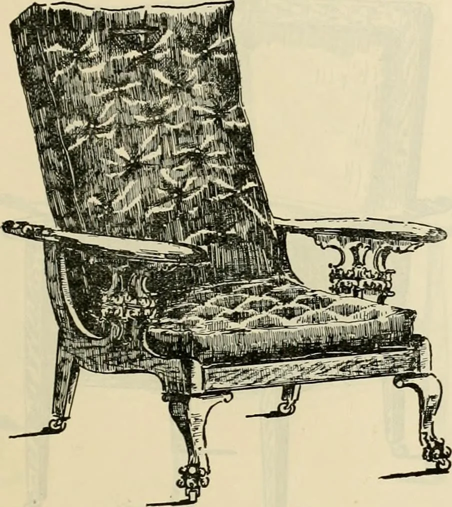 An illustration from Upholstered furniture for the parlor, hall, library, reception room, hotels, stores, club rooms, etc. / Streit and Schmit., 1897, leaf 6