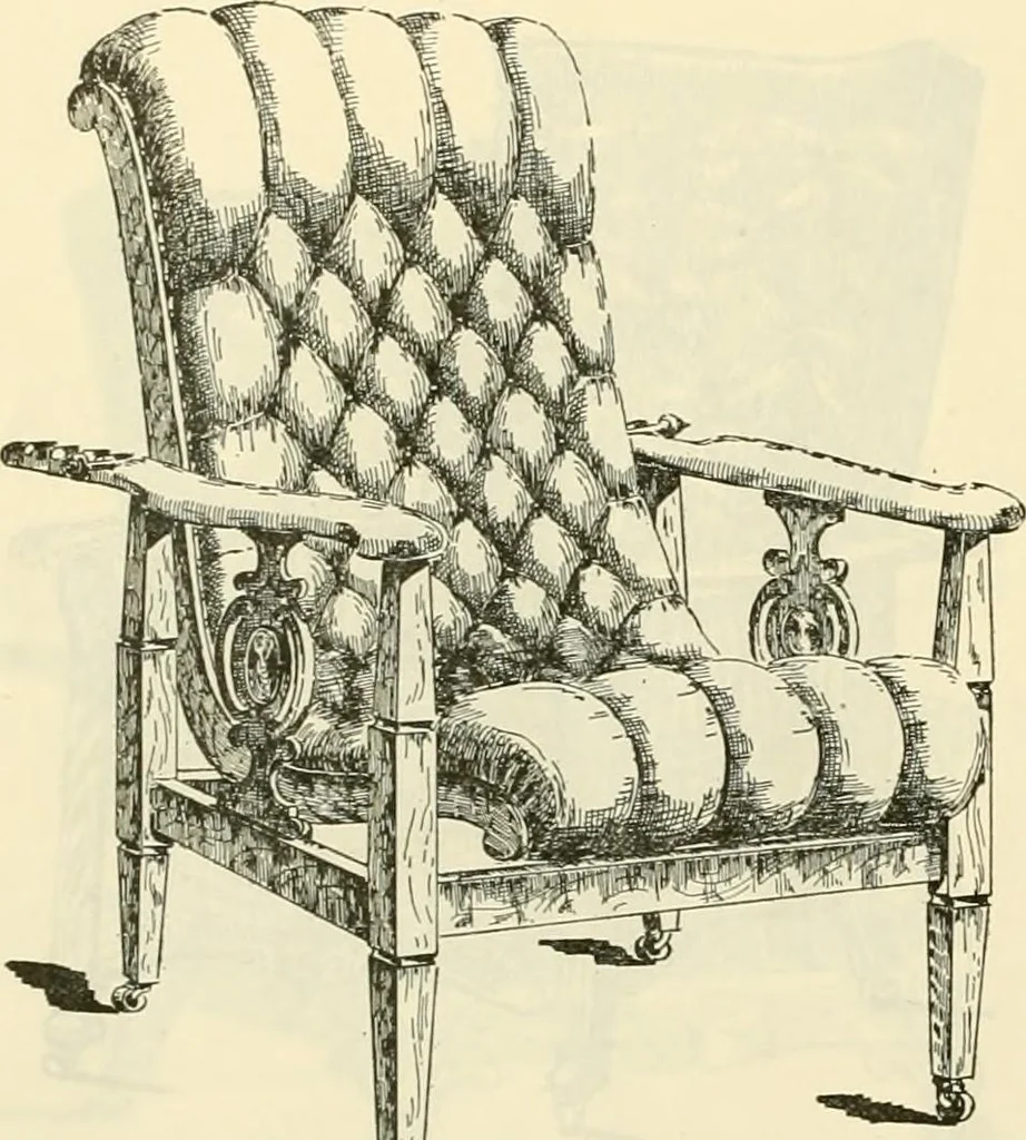 An illustration from Upholstered furniture for the parlor, hall, library, reception room, hotels, stores, club rooms, etc. / Streit and Schmit., 1897, leaf 7