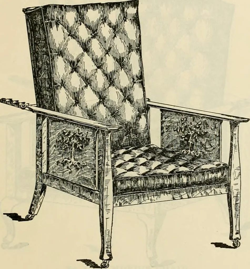 An illustration from Upholstered furniture for the parlor, hall, library, reception room, hotels, stores, club rooms, etc. / Streit and Schmit., 1897, leaf 8