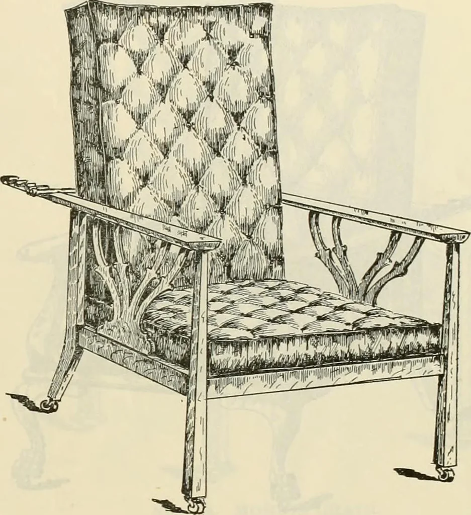 An illustration from Upholstered furniture for the parlor, hall, library, reception room, hotels, stores, club rooms, etc. / Streit and Schmit., 1897, leaf 8