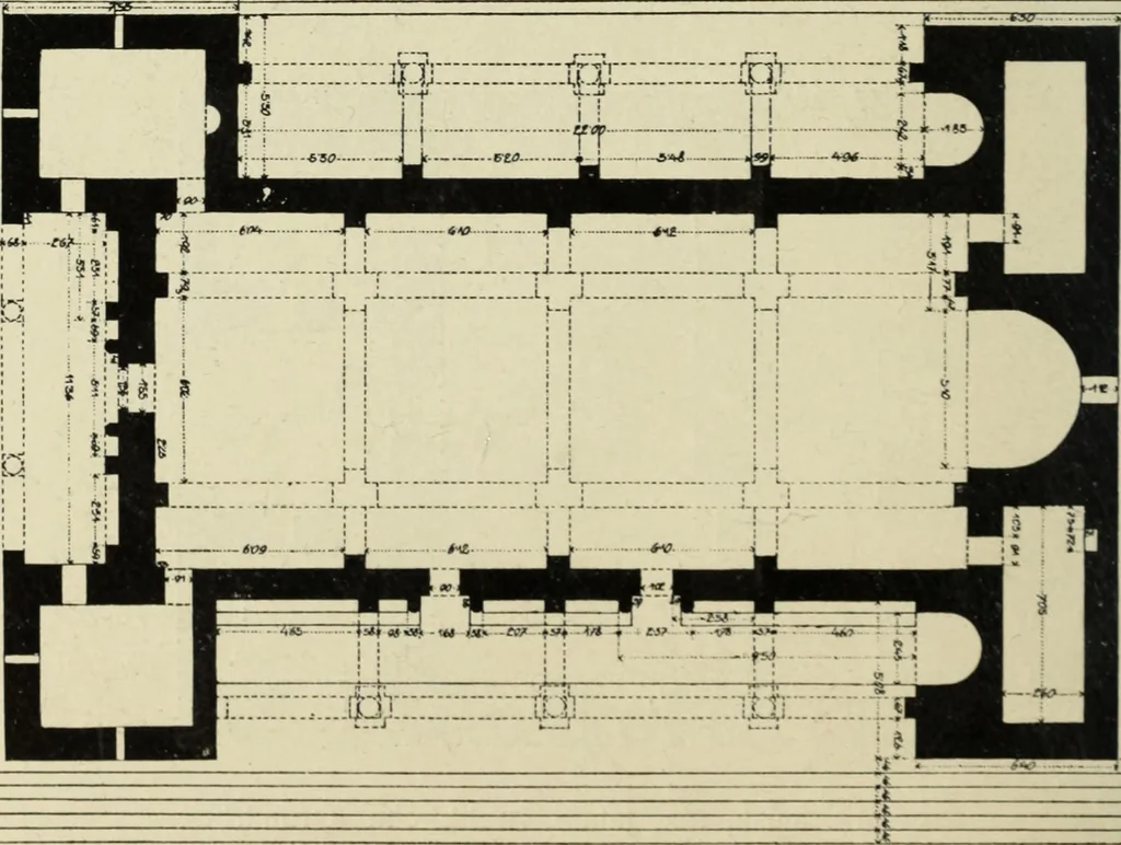 An illustration from Ursprung der christlichen Kirchenkunst, neue Tatsachen und Grundsätze der Kunstforschung, erörtert von Josef Strzygowski. Deutsche, vermehrte Originalausgabe, 1920, leaf 229
