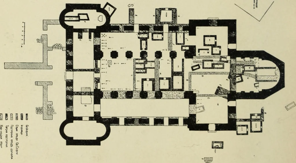 An illustration from Ursprung der christlichen Kirchenkunst, neue Tatsachen und Grundsätze der Kunstforschung, erörtert von Josef Strzygowski. Deutsche, vermehrte Originalausgabe, 1920, leaf 231