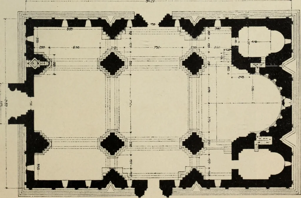 An illustration from Ursprung der christlichen Kirchenkunst, neue Tatsachen und Grundsätze der Kunstforschung, erörtert von Josef Strzygowski. Deutsche, vermehrte Originalausgabe, 1920, leaf 232