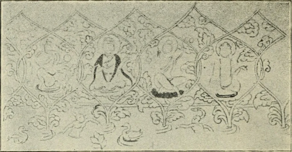 An illustration from Ursprung der christlichen Kirchenkunst, neue Tatsachen und Grundsätze der Kunstforschung, erörtert von Josef Strzygowski. Deutsche, vermehrte Originalausgabe, 1920, leaf 245