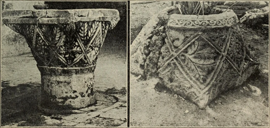 An illustration from Ursprung der christlichen Kirchenkunst, neue Tatsachen und Grundsätze der Kunstforschung, erörtert von Josef Strzygowski. Deutsche, vermehrte Originalausgabe, 1920, leaf 246