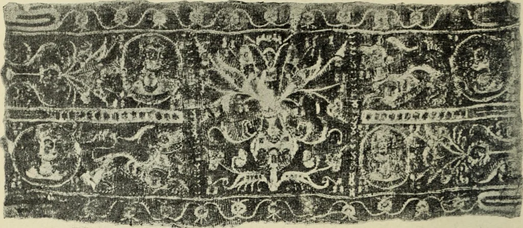 An illustration from Ursprung der christlichen Kirchenkunst, neue Tatsachen und Grundsätze der Kunstforschung, erörtert von Josef Strzygowski. Deutsche, vermehrte Originalausgabe, 1920, leaf 249