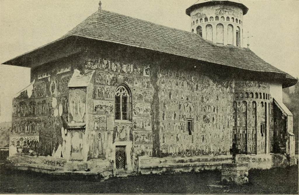 An illustration from Ursprung der christlichen Kirchenkunst, neue Tatsachen und Grundsätze der Kunstforschung, erörtert von Josef Strzygowski. Deutsche, vermehrte Originalausgabe, 1920, leaf 251