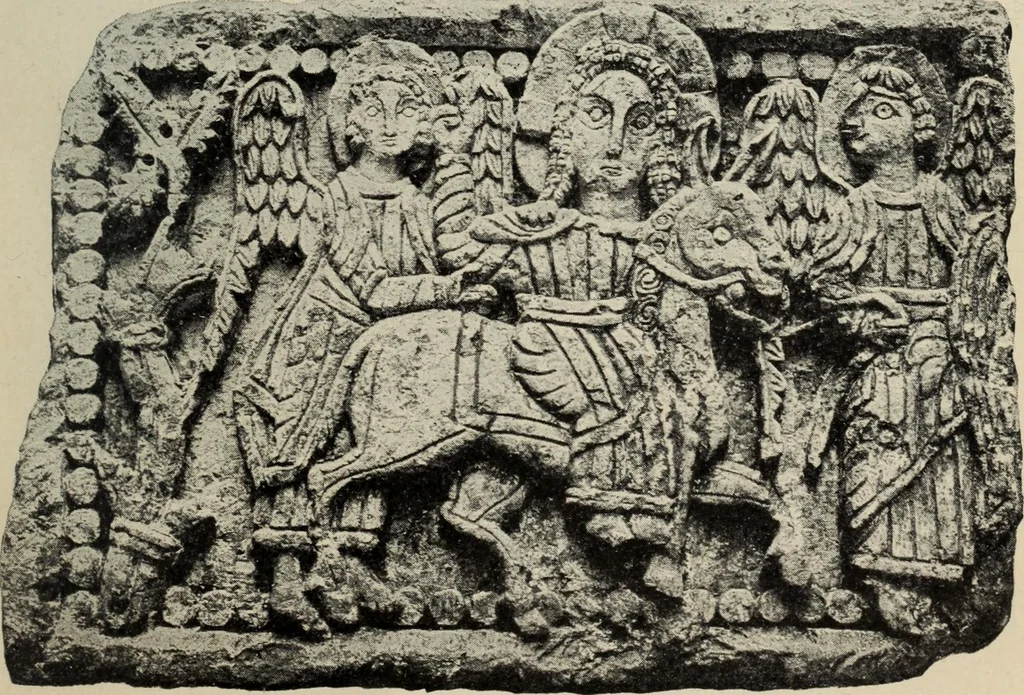 An illustration from Ursprung der christlichen Kirchenkunst, neue Tatsachen und Grundsätze der Kunstforschung, erörtert von Josef Strzygowski. Deutsche, vermehrte Originalausgabe, 1920, leaf 252