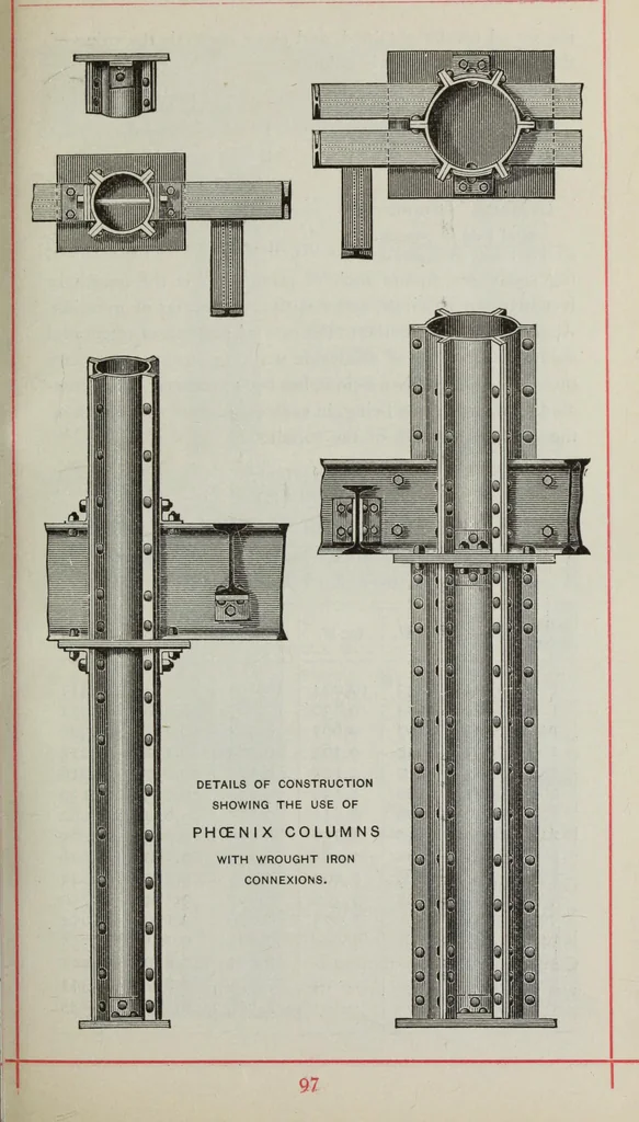 An illustration from Useful information for architects, engineers, and workers in wrought iron, 1886, leaf 100