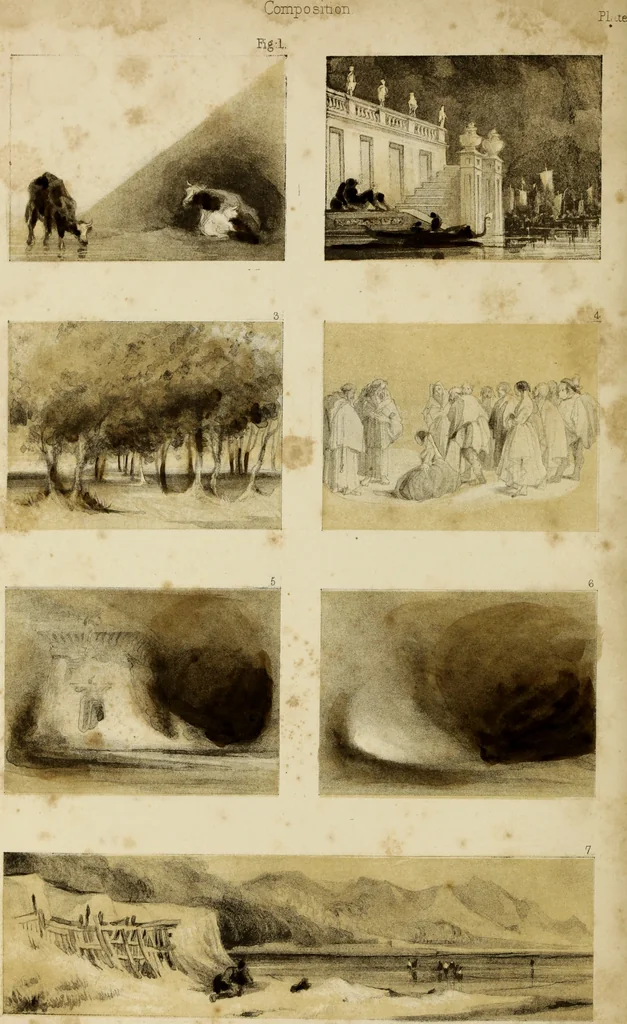 An illustration from The use of a box of colours, in a practical demonstration on composition, light and shade, and colour, 1842, leaf 27