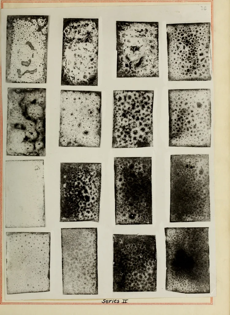 An illustration from The use of zinc sulphide as an opacifier, with some notes on the results of attempts to produce luminous enamels, 1920, leaf 38