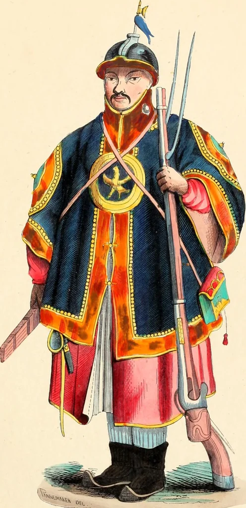 An illustration from Usi e costumi sociali, politici e religiosi di tutti i popoli del mondo : da documenti autentici e dai viaggi migliori e più recenti, 1844, leaf 210