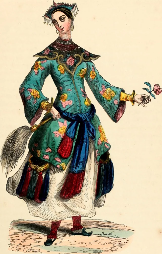 An illustration from Usi e costumi sociali, politici e religiosi di tutti i popoli del mondo : da documenti autentici e dai viaggi migliori e più recenti, 1844, leaf 218
