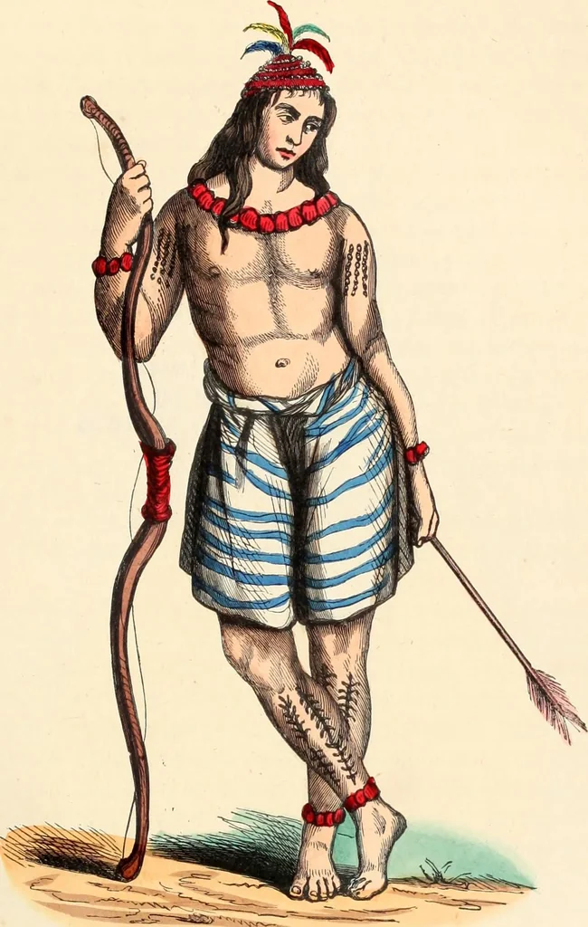 An illustration from Usi e costumi sociali, politici e religiosi di tutti i popoli del mondo : da documenti autentici e dai viaggi migliori e più recenti, 1844, leaf 272