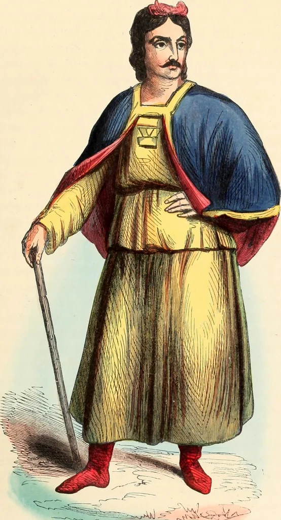 An illustration from Usi e costumi sociali, politici e religiosi di tutti i popoli del mondo : da documenti autentici e dai viaggi migliori e più recenti, 1844, leaf 280