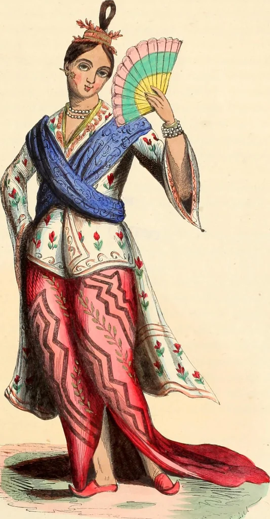 An illustration from Usi e costumi sociali, politici e religiosi di tutti i popoli del mondo : da documenti autentici e dai viaggi migliori e più recenti, 1844, leaf 382