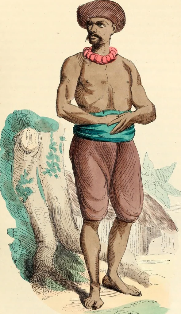 An illustration from Usi e costumi sociali, politici e religiosi di tutti i popoli del mondo : da documenti autentici e dai viaggi migliori e più recenti, 1844, leaf 404